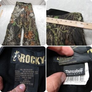 Rocky Pants Men Large Green Camo Water Resistant Insulated Outdoor Hunting 36x31